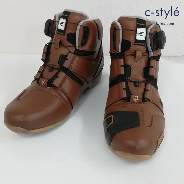 RSタイチ ドライマスター BOAライディングシューズ 26cm ブラウン シフトガード レザー バイクシューズ