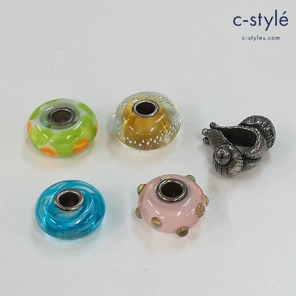 TROLLBEADS トロールビーズ ガラスビーズ カタツムリ シルバー アクセサリー 計5点