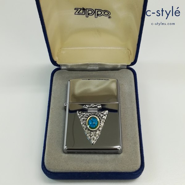 ZIPPO ジッポー ターコイズ アローヘッド オイルライター シルバー 矢じり 鏃 喫煙具