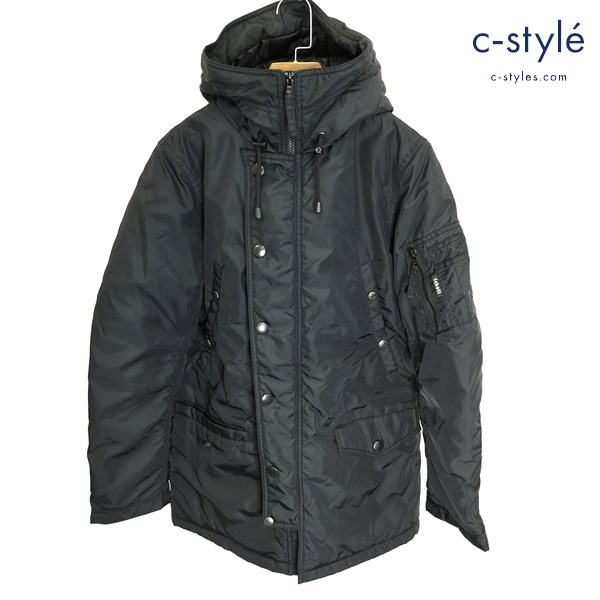 Schott ショット フライトジャケット S ブラック 3182031 中綿 ナイロン フード