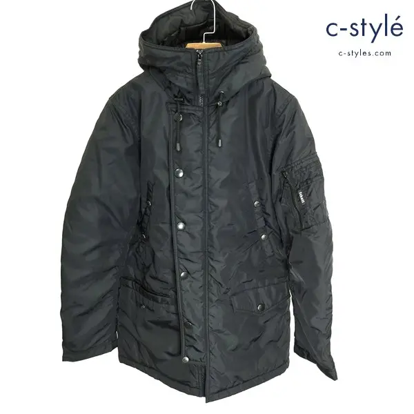 Schott ショット フライトジャケット S ブラック 3182031 中綿 ナイロン フード