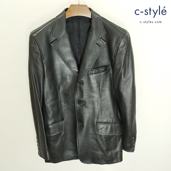 Paul Smith LONDON ポールスミスロンドン 3B レザージャケット S ブラック 羊革 テーラードジャケット ブレザー