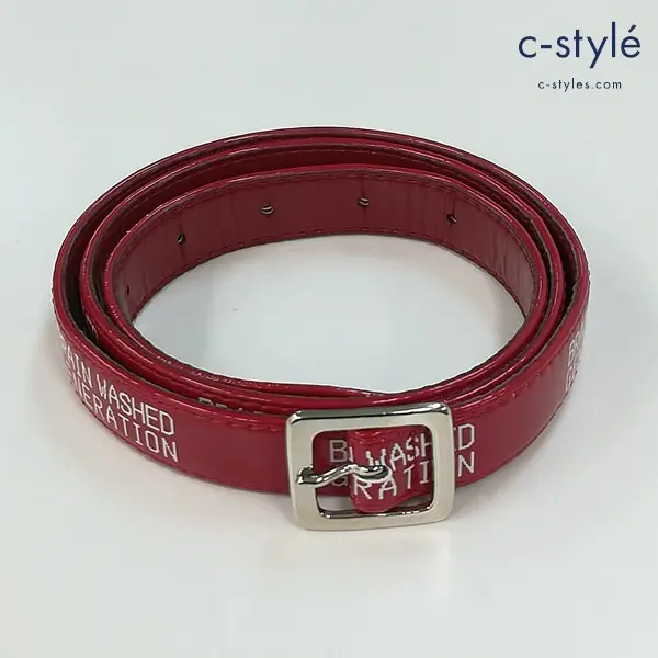 UNDERCOVER アンダーカバー BRAIN WASHED GENERATION ナローベルト レッド エナメル アンカバ