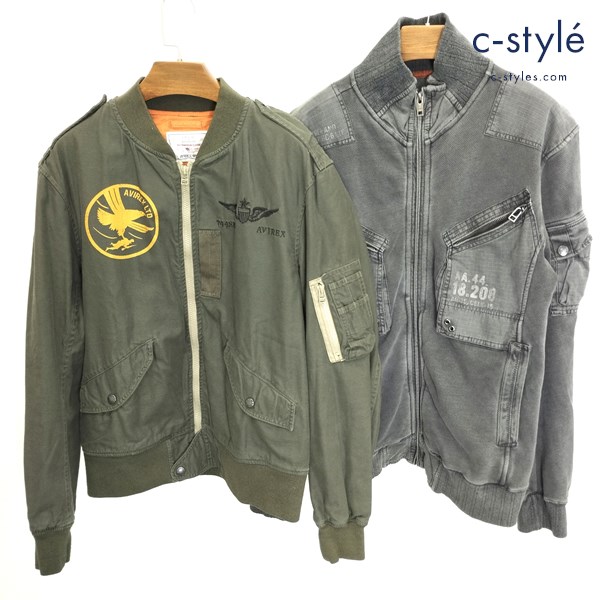AVIREX アヴィレックス フライトジャケット L カーキ グレー 6103009 計2点