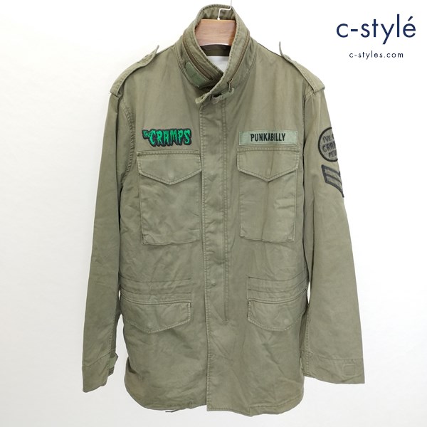 HYSTERIC GLAMOUR ヒステリックグラマー THE CHAMPS M-65 0263AB10 ミリタリージャケット L カーキ 刺繍