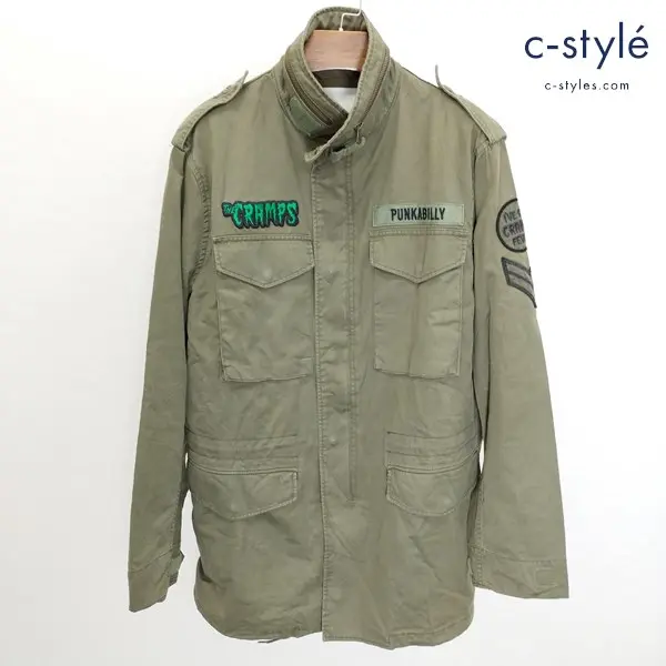 HYSTERIC GLAMOUR ヒステリックグラマー THE CHAMPS M-65 0263AB10 ミリタリージャケット L カーキ 刺繍