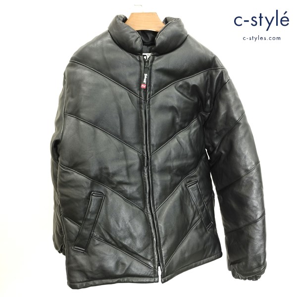 Schott ショット LEATHER DOWN BIAS QUILT 7552 38 ブラック USA製