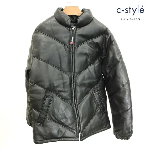 Schott ショット LEATHER DOWN BIAS QUILT 7552 38 ブラック USA製