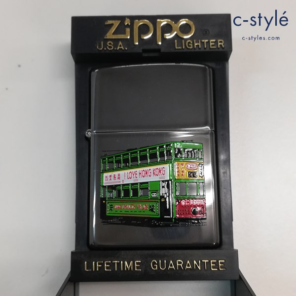 ZIPPO ジッポー HONGKONG 香港 オイルライター シルバー 二階建てバス 喫煙具