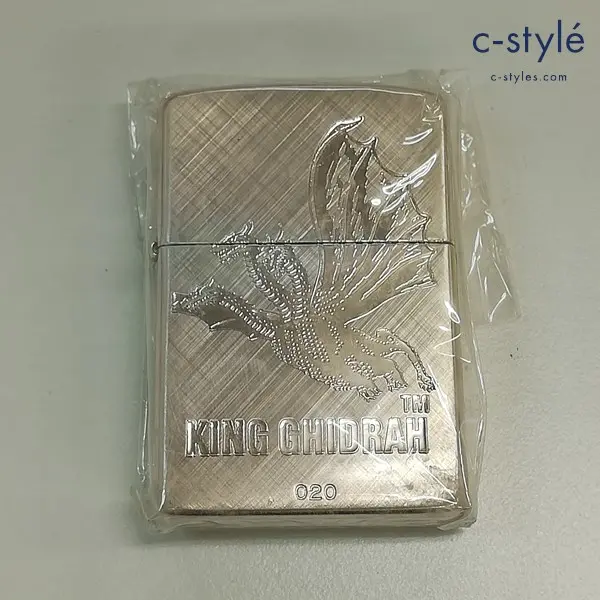 ZIPPO ジッポー KING GHIDRAH キングギドラ オイルライター シルバー 両面加工 ゴジラ GODZILLA 喫煙具