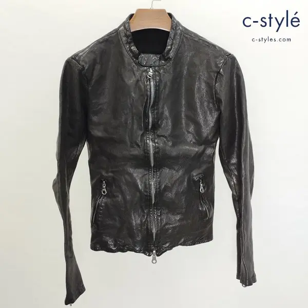 BACKLASH ISAMU KATAYAMA シングルライダースジャケット M 黒 1151-02 水牛革 日本製 長袖 レザージャケット