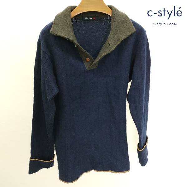 GIVENCY ジバンシィ ニット M イエロー×ブラック BM90G9401M 綿100 厚手