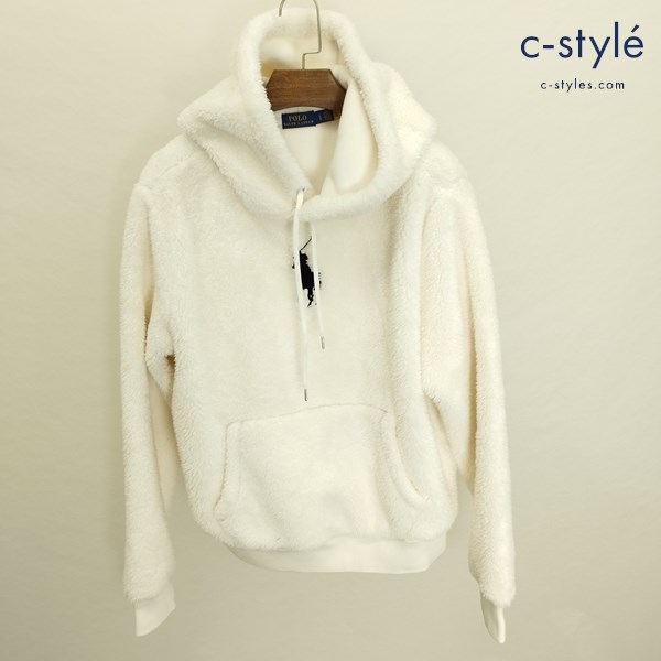 POLO RALPH LAUREN ポロラルフローレン ボアパーカー L ホワイト ポリエステル100％