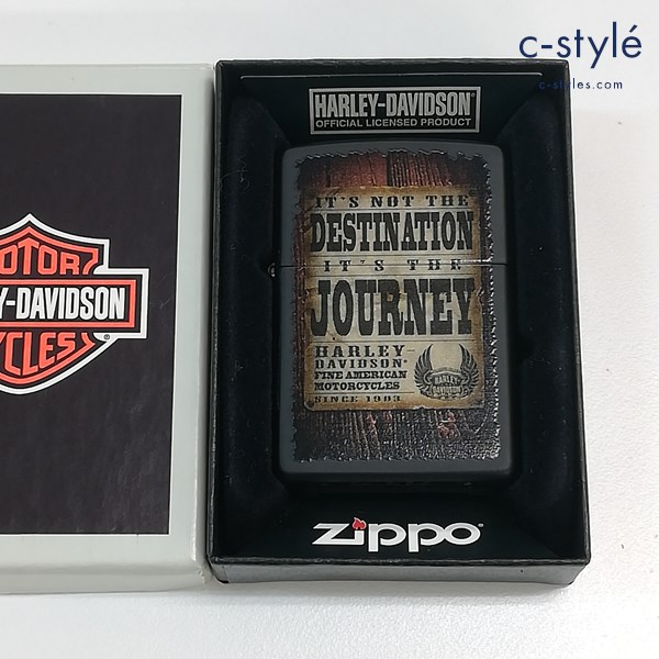 ZIPPO ジッポー HARLEY-DAVIDSON ハーレーダビッドソン オイルライター ブラック DESTINATION JOURNET 木目