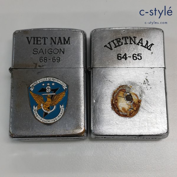 ZIPPO ジッポー オイルライター シルバー VIETNAM ベトナム 64-65 SAIGON サイゴン 68-69 喫煙具