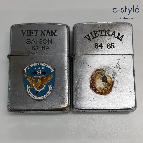 ZIPPO ジッポー オイルライター シルバー VIETNAM ベトナム 64-65 SAIGON サイゴン 68-69 喫煙具