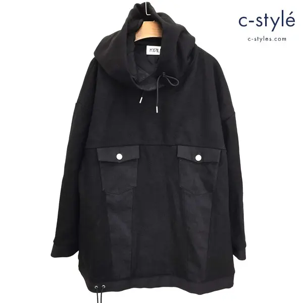 KIDILL キディル プルオーバー F ブラック KL162 長袖 ウール フーディー