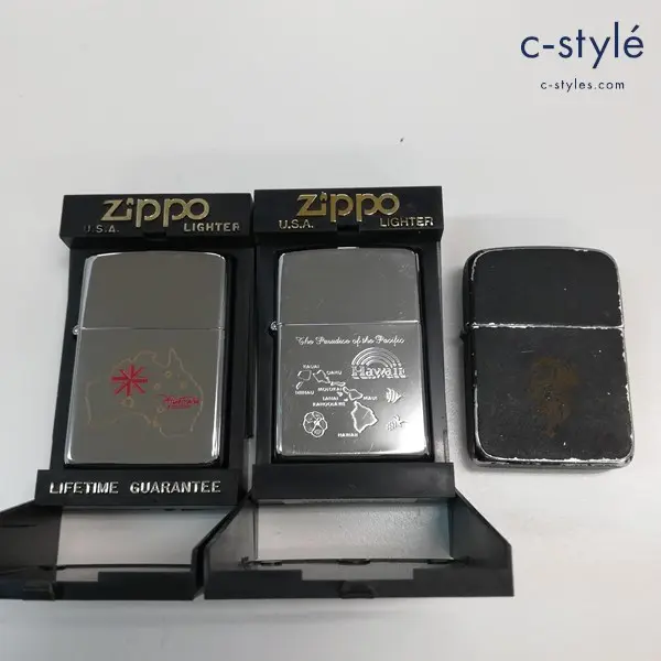 ZIPPO ジッポー オイルライター オーストラリア ハワイ ドラゴン 喫煙具 計3点