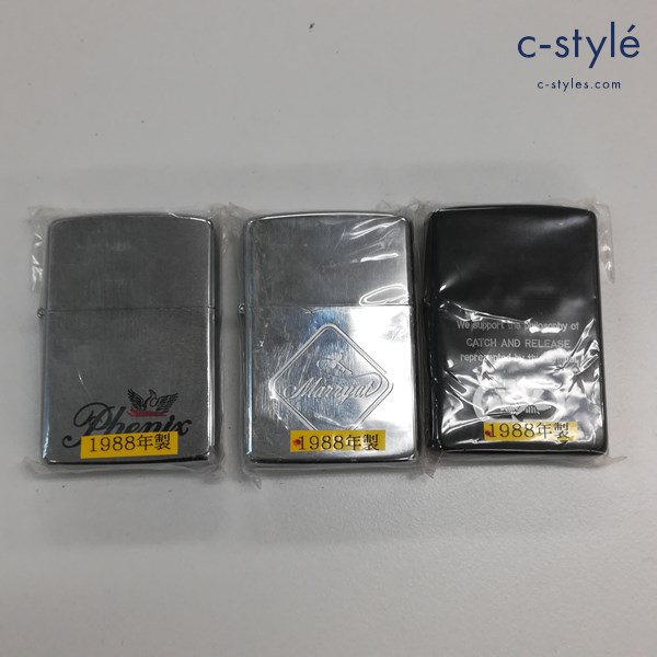 ZIPPO ジッポー オイルライター 1988年 計3点 Phenix CATCH AND RELEASE 他