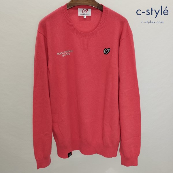 MASTER BUNNY EDITION マスターバニーエディション 7 レッド系 カシミヤ100% 長袖 ゴルフ