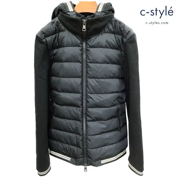 MONCLER モンクレール MAGLIA CARDIGAN BLACK ダウンジャケット M ブラック ニット パーカー