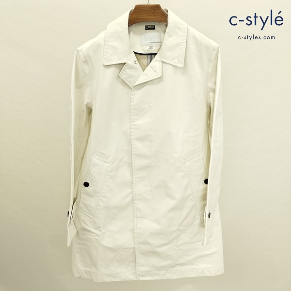 nanamica ナナミカ GORE-TEX ステンカラーコート S ホワイト ゴアテックス SUBF100