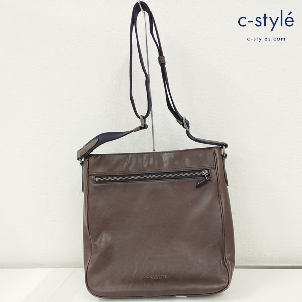 COACH コーチ ショルダーバッグ こげ茶 革 斜め掛け カバン 鞄