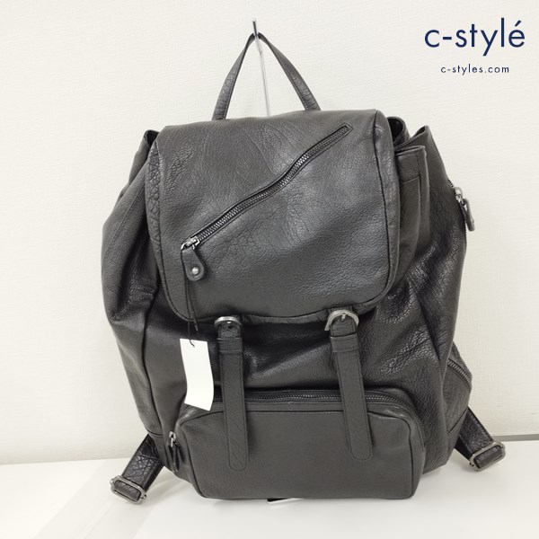 TORNADO MART トルネードマート リュック F ブラック TBG-7101 牛革 レザー