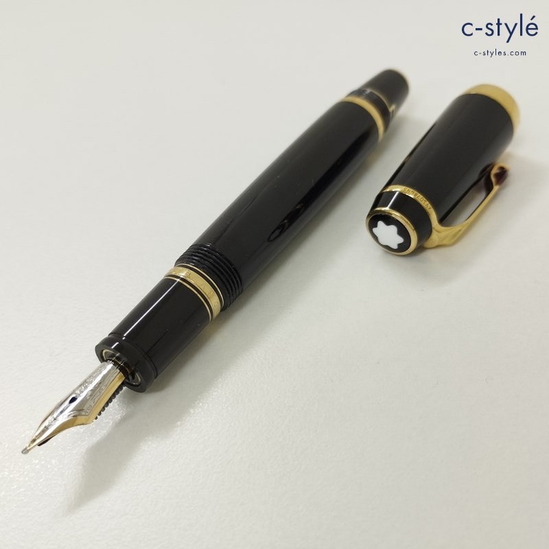 MONTBLANC モンブラン 万年筆 ブラック×ゴールド ペン先14K ボエム 筆記用具 文房具