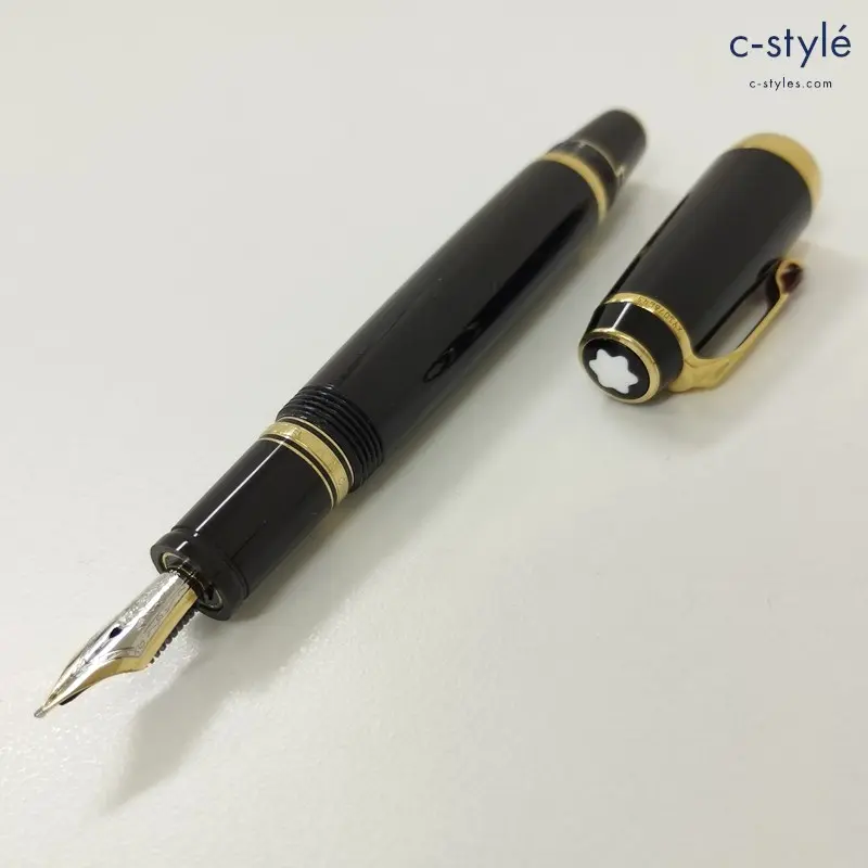 MONTBLANC モンブラン 万年筆 ブラック×ゴールド ペン先14K ボエム 筆記用具 文房具