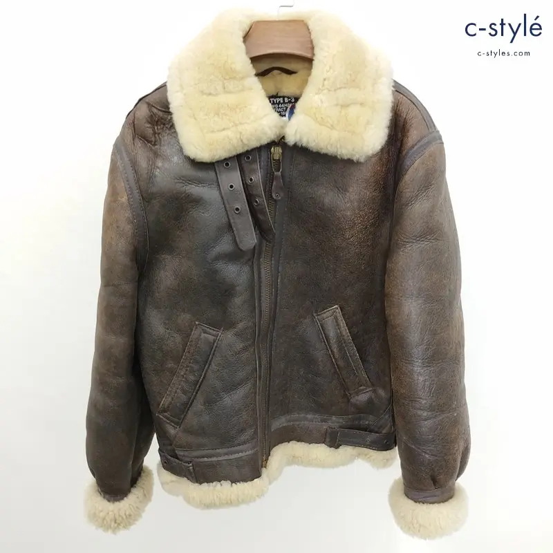 Schott ショット TYPE B-3 フライトジャケット 38 ブラウン ムートンジャケット 裏ボア アメリカ製