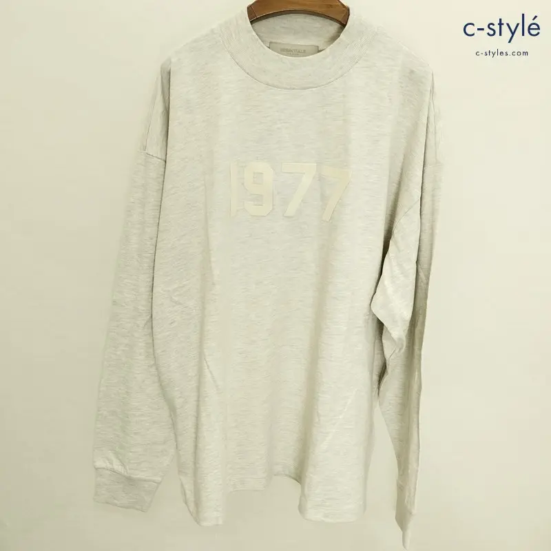 FOG ESSENTIALS エフオージーエッセンシャルズ 長袖Tシャツ M ライトグレー ロングスリーブ 1977ロゴ
