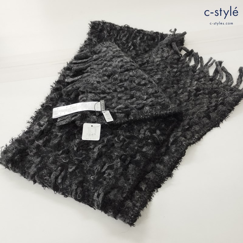 Faliero Sarti ファリエロサルティ モヘア混 マフラー ブラック系 FAS-114 2072