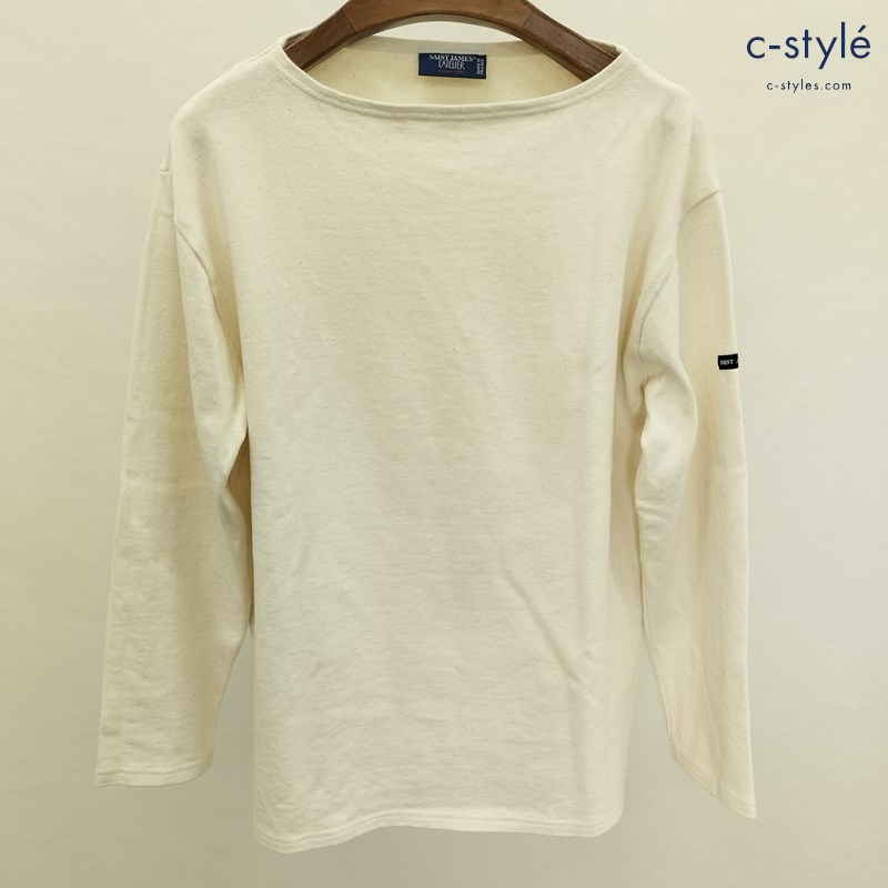 SAINT JAMES セントジェームス ソリッドカットソー M アイボリー 長袖 フランス製 綿100％