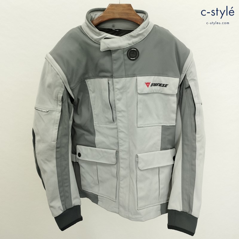 DAINESE ダイネーゼ ウィンタージャケット 50 グレー ライナー付き ロゴ刺繍 長袖 バイクウェア