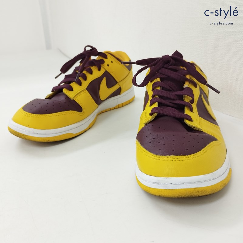 NIKE ナイキ DUNK LOW RETRO スニーカー 28.5cm イエロー×ワインレッド ダンクロー レトロ DD1391-702