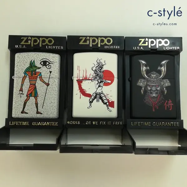 ZIPPO ジッポー オイルライター アヌビス エジプト 侍 他 喫煙具 計3点