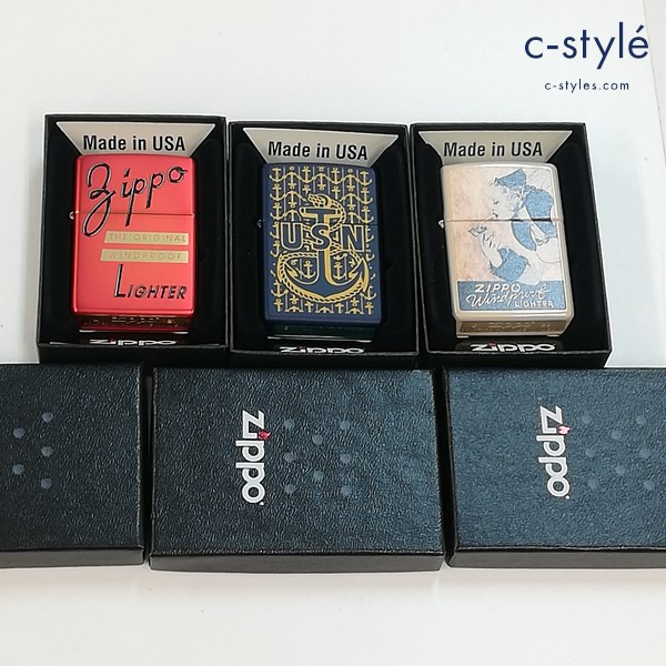 ZIPPO ジッポー オイルライター WINDPROOF USN Windy ウィンディ 喫煙具 計3点