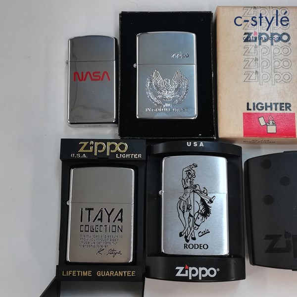 ZIPPO ジッポー 喫煙具 IN GOD WE TRUST RODEO NASA 他 計4点
