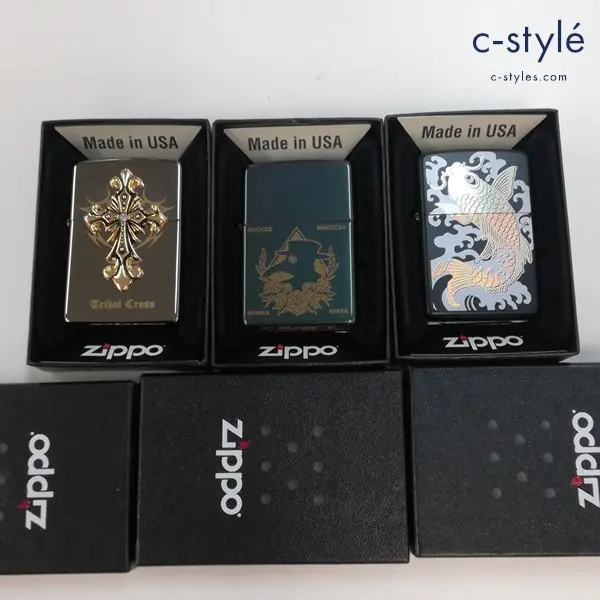 ZIPPO ジッポー オイルライター トライバルクロス ペスト医師 鯉 喫煙具 計3点