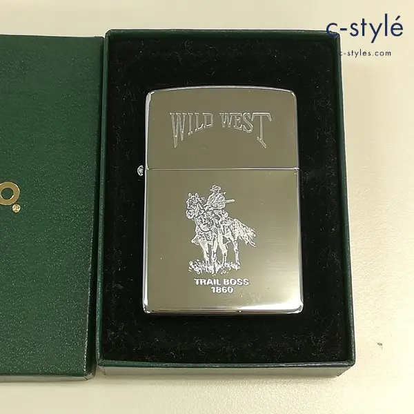ZIPPO ジッポー WILD WEST TRAIL BOSS 1860 オイルライター シルバー 喫煙具