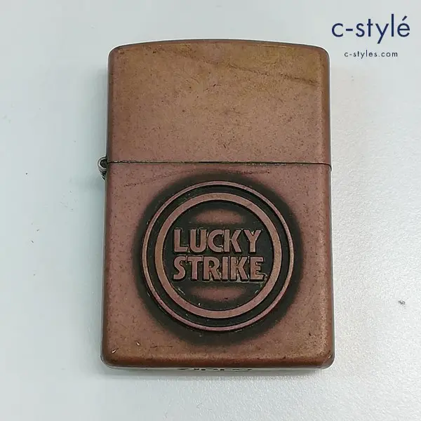 ZIPPO ジッポー 1994年製 LUCKY STRIKE ラッキーストライク オイルライター ゴールド 立体ロゴ 喫煙具