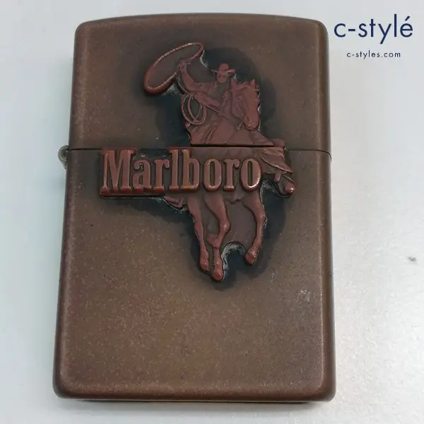 ZIPPO ジッポー 1991年製 Marlboro マルボロ オイルライター ゴールド 立体 喫煙具