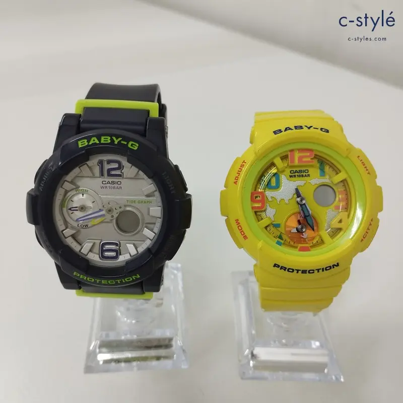 CASIO カシオ Baby-G 腕時計 BAG 190-9B イエロー 180-2B ネイビー 計2点
