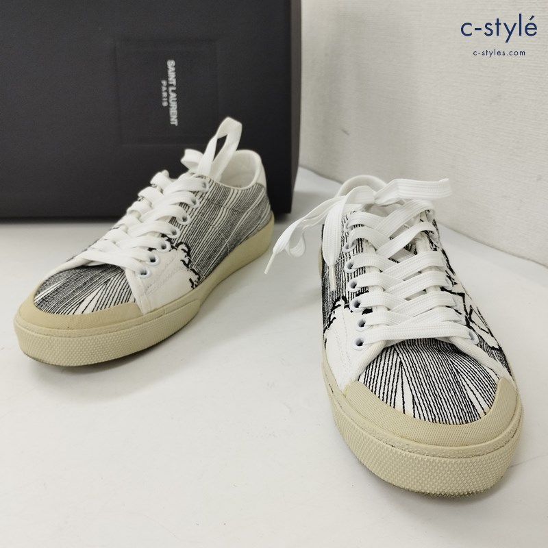 SAINT LAURENT スニーカー ローカット 5.5US ブラック×ホワイト Count Sneakers 418945 GO 900 9013