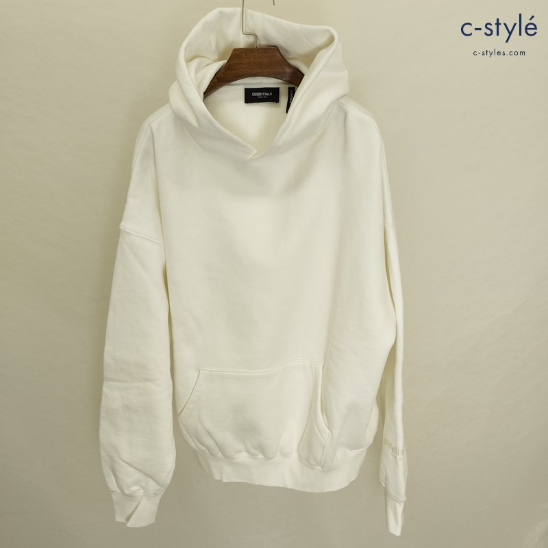 FOG ESSENTIALS エフオージーエッセンシャルズ トレーナー S ホワイト バックロゴフーディー