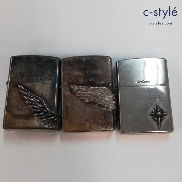 ZIPPO ジッポー オイルライター 2000年製 C.H.Cross 2005年製 Wing Cross THE Angel’s Wings 喫煙具 計3点