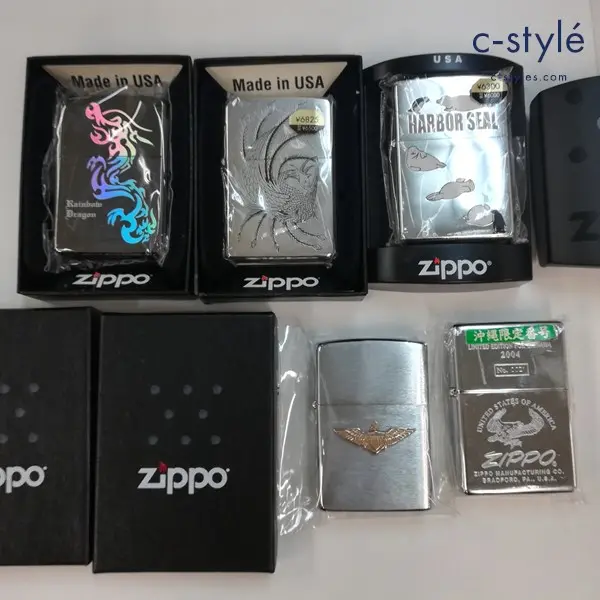 ZIPPO ジッポー オイルライター 喫煙具 HARBOR SEAL Rainbow Dragon 他 計5点