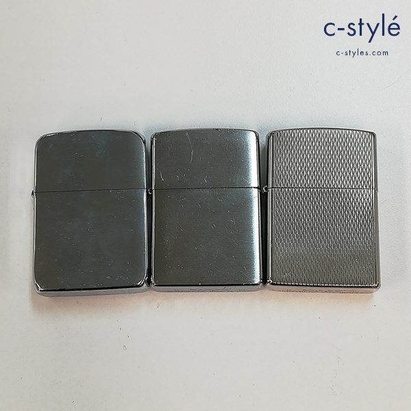 ZIPPO ジッポー オイルライター 無地 模様 2002年製 2010年製 2015年製 喫煙具 計3点