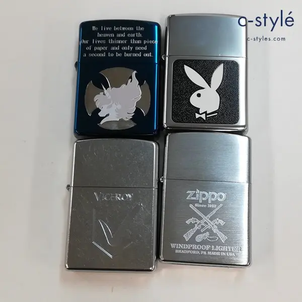 ZIPPO ジッポー オイルライター 喫煙具 F-20 Tigershark プレイボーイ VICEROY 他 計4点